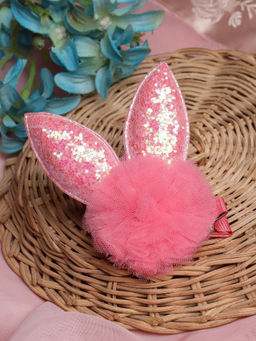 Stol'N - Dark Pink Bunny Sequin Hair Clip (3-12 Years)