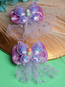 Stol'N - Purple Butterfly Hair Clips (Pack of 2) (3-12 Years)