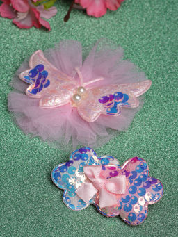 Stol'N - Purple Butterfly and Bow Clips (Pack of 2) (3-12 Years)