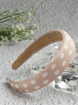 Stol'N - Beige Polka Dot Broad Hair Band (3-12 Years)