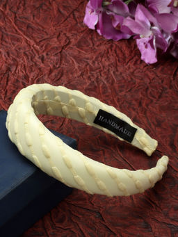 Stol'N - White Abstract Handmade Hair Band (3-12 Years)