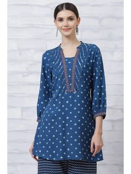 Rangriti - Blue Printed Top
