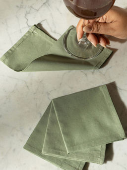 Maspar - 100% Cotton Soft & Absorbent Cocktail Napkins (Pack Of 8)