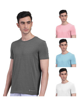 FREECULTR - Mens Bamboo Undershirt Anti Microbial Lounge Wear T-shirt (Pack of 4)