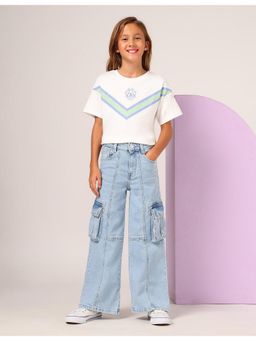 U.S. POLO ASSN. - Girls Wide Leg Fit Cargo Jeans