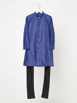 Fabindia - Boys Blue Woven Kurta Set