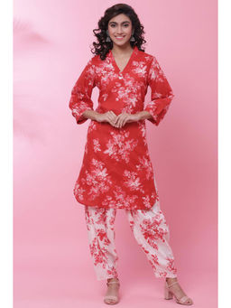 Biba - Red Relaxed Suit (set Of 3)