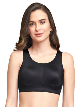 Amante - Scoop Neck Cami Bra - Removable Pads - Black (S)