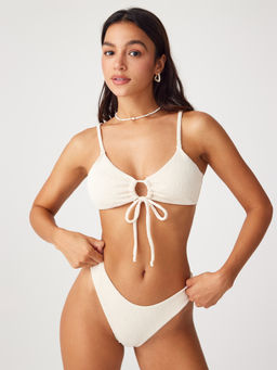 Cider - Cut Out Front Tied Bikini Swimsuit