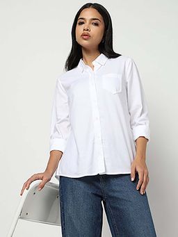GAP - White Women's Button-Down Regular Relaxed Shirt
