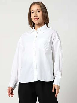 GAP - White Women's Loose Fit Full Sleeve Shirt