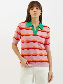 United Colors of Benetton - Johny Collar Patterned Polo T-Shirt