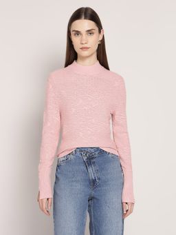 Cover Story - Light Pink Knitted Sweater
