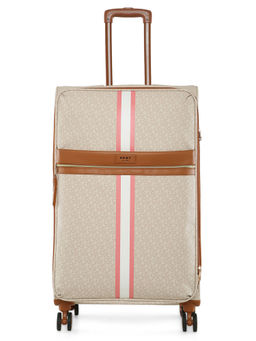 DKNY - Signature Stripe Range Cream Color Soft Case Soft Side Poly Large Size Luggage