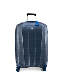 Roncato - We Are Texture Blue Polypropylene Material Hard Trolley