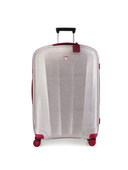 Roncato - We Are Texture Red and White Polypropylene Material Hard Trolley