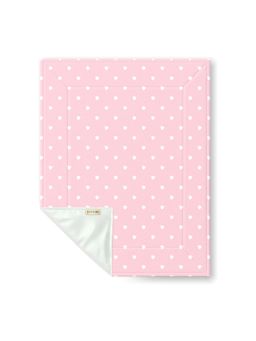 TIDY SLEEP - Cotton Diaper Changing /Sleeping Mat Water Proof Pinkhearts (3-6 Months)