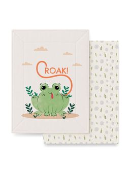 TIDY SLEEP - Cotton Diaper Changing /Sleeping Mat Water Proof Frog (0-3 Months)