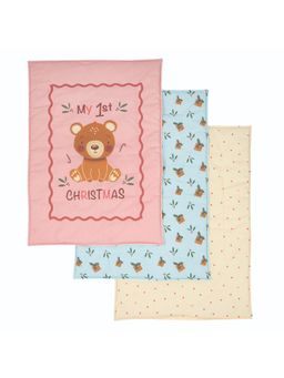 TIDY SLEEP - Cotton Diaper Changing /Sleeping Mat Water Proof Xmas (0-3 Months)