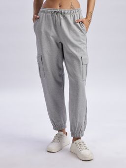 Calvin Klein - Relaxed Fit Grey Cotton Joggers