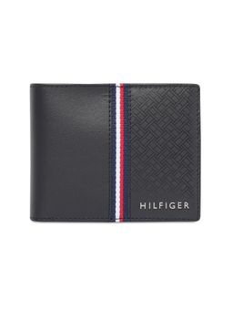 Tommy Hilfiger - Men Black Leather 8 Card Slots Slim Fold Wallet