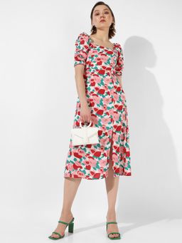 PINACOLADA - Women Printed Multicolour Regular Fit Dress