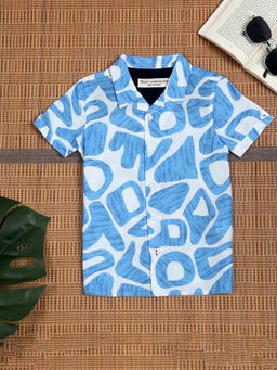 The Lion and the Fish - Zaraffah Boys Ocean Blue Shirt
