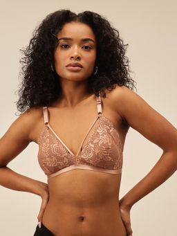 Chelvet - Nude Non-Padded Non-Wired Lace Bra