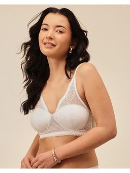 Chelvet - White Padded Non-Wired Lace Bralette