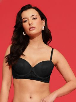 Chelvet - Black Padded Underwired Bralette