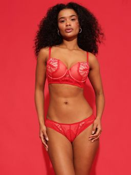 Chelvet - Red Padded Underwired Bralette