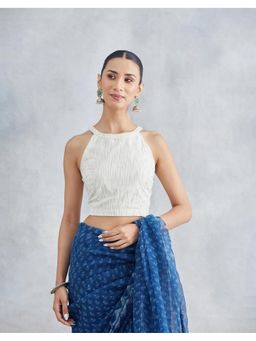 Fabindia - Off White Woven Cotton Stitched Blouse
