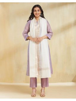 Fabindia - Cotton Silk Off White Zari Dupatta