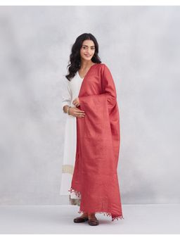 Fabindia - Red Zari Silk Dupatta