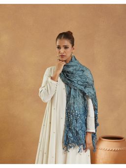 Fabindia - Grey Bandhani Silk Dupatta