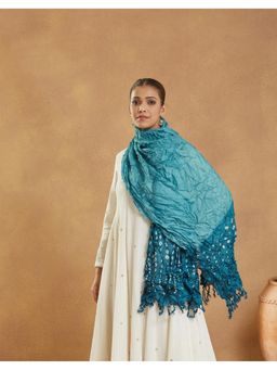 Fabindia - Indigo Bandhani Silk Dupatta