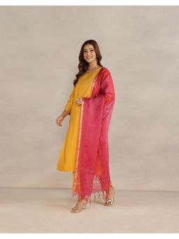 Fabindia - Red Thread Work Silk Blend Dupatta