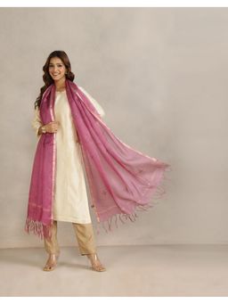 Fabindia - Purple Zari Silk Blend Dupatta