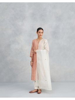 Fabindia - Beige Tassels Cotton Silk Dupatta