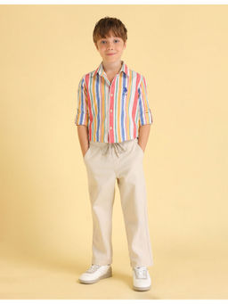 U.S. POLO ASSN. - Kids Boys Vertical Stripes Regular Shirt Multi-Color
