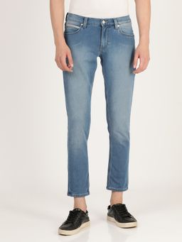 Lee - Men Bruce Blue Solid Skinny Jeans