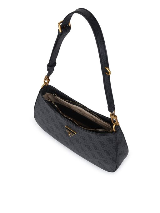 Buy Guess Alexie Top Zip Shoulder Bag Coal Logo Handbags Online