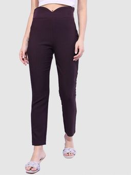 Freehand - Burgundy Solid Slim Jeggings