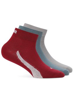 Puma - Unisex Quarter Unisex Multicolor Socks (Pack of 3)