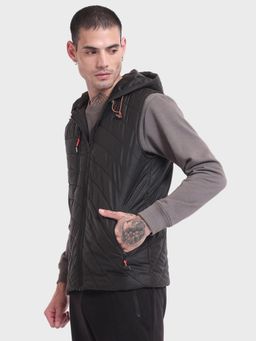 Bewakoof - Men's Black Sleeveless Puffer Jacket