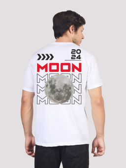 Greylongg - Men White Polyester Graphic T-Shirt