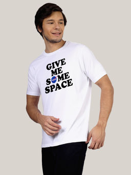 Greylongg - Men White Polyester Typography T-Shirt