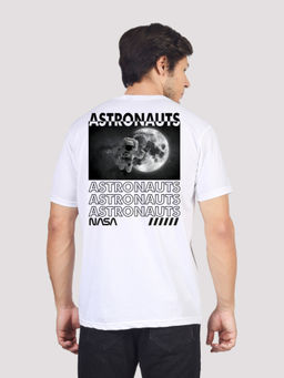 Greylongg - Men White Polyester Graphic T-Shirt