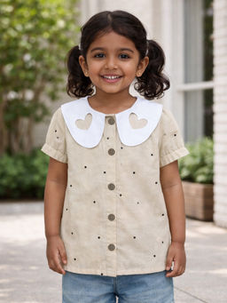 Mi Arcus - Cotton Polka Dot Top