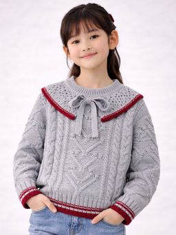 Little Surprise Box - Grey Sweater with Red Border